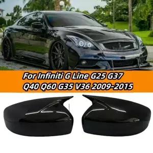 인피니티 G25 G35 G37 Q40 Q60 20082013 차량용 사이드 미러 커버 윙 캡 외부 도어 후방