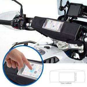 스즈키 가와사키 용 BMW 호환 R1200GS R1250GS 용 터치 스크린 전화 보관 가방 탐색 가방이있는 범용 오토바이 핸들 바 가방