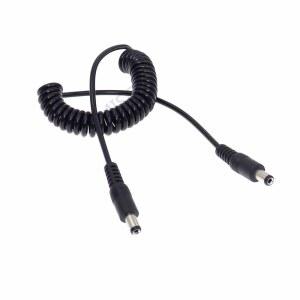 DC 5.5 2.1mm 남성 5.5 2.1mm 남성 전원 개폐식 코드 1.5m 전원 어댑터 DC 잭 플러그 5.5mmx2.1mm 케이블 스프링 포함