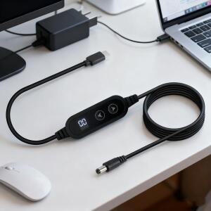 USB C to 파워 부스트 케이블 타입 고속 충전 5V 12V 컨버터 어댑터 무선 라우터 박스용