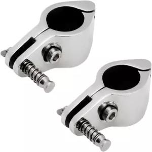 QIJUQKXI 4개 22mm/25mm 보트 탑 피팅 힌지 턱 슬라이드 레일 마운트 하드웨어 316 스테인리스 스틸 캐노피