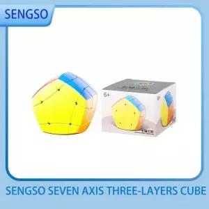 JudyCube Sengso 7축 3레이어 큐브 매직 스피드 스티커 없는 Shengshou 3차 Cubo Magico 퍼즐