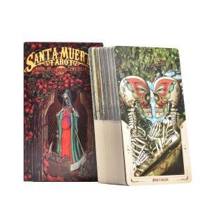 Santa Muerte 타로 카드 78 시트 Borad 게임 데크 오라클 PDF 가이드북