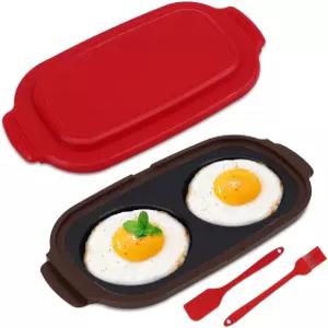 전자레인지용 계란 조리기 및 포치기 빠른 가열이 가능한 이중 캐비티 논스틱 메이커로 아침 식사용