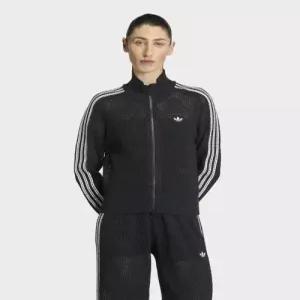 아디다스 ADIDAS 니트 크로셰 파이어버드 트랙탑 - 블랙 KC6497