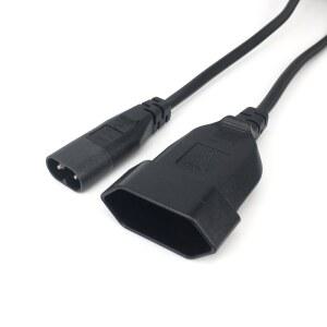 EC320 C8 남성-유럽 Schoko CEE7/16 콘센트 여성 소켓 PDU UPS 용 전원 연장 케이블 35cm