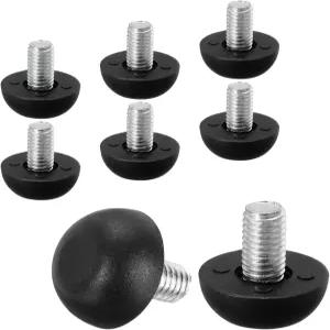파티킬 M8 가구 다리 수평 조절 발 8개의 8mm x 1.25 가능한 나사식 교체 미끄럼틀 검은색 테이블 의자