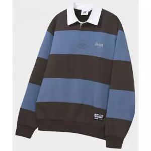 매장정품 JEEP 지프 레트로 마운틴 1941 스트라이프 카라 맨투맨 (JR5TSU825DB) JR5TSU825DB 1994060
