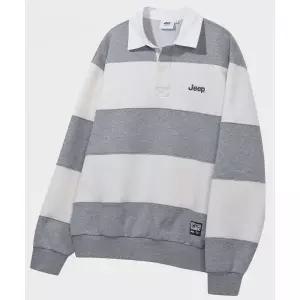 매장정품 JEEP 지프 레트로 마운틴 1941 스트라이프 카라 맨투맨 (JR5TSU825MG) JR5TSU825MG 1994056