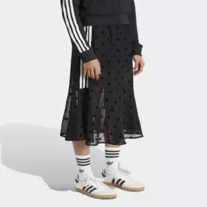 아디다스 ADIDAS 쉬어 폴카 도트 스커트 - 블랙 KV1177