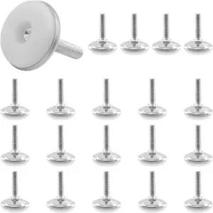 LDEXIN 20Pcs M6 스레드 가구 레벨러 테이블 발 조절 가능한 나사 의자 캐비닛 x 25mm 로드용 글라이드