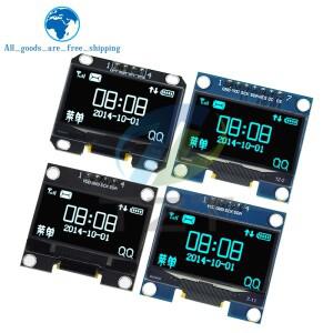 TZT OLED 디스플레이 모듈, 1.3 인치, SPI/IIC I2C 통신, 화이트 및 블루 컬러, 128x64