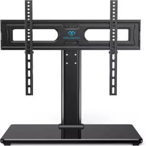 32~65인치 LCD LED OLED 4K 평면 TV용 PERLESMITH 유니버설 스탠드 테이블 상판 베이스 - 높이 조절 가능한