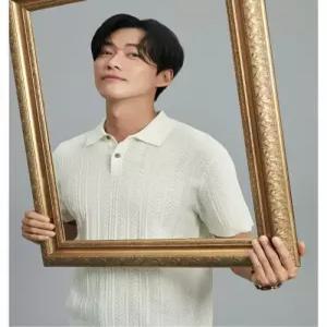 인디안 케이블 솔리드 폴로에리 반팔 니트MIUBS4M2391