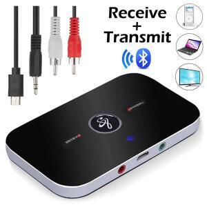 블루투스 5.0 오디오 송기 RCA 3.5mm AUX 잭 USB 동글 스테레오 음악 무선 어댑터 차량용 키트 PC TV
