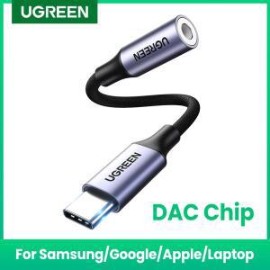 UGREEN USB 타입 C-3.5mm 이어폰 C 케이블  어댑터 오디오 샤오미 미10 화웨이 P30 원플러스 9용