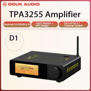 Ampapa D1 HiFi 스테레오 블루투스 5.2 앰프 2.0 채널  오디오 VU 미터 포함 300Wx2
