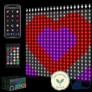 스마트 커튼 조명 400 및 침실용 리모컨 모텔 요정 데이 LED 앱 DIY 발렌타인