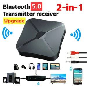2 n 1 무선 블루투스 오디오 수신기 송신기 3.5mm AUX 잭 RCA USB 동글 음악 스테레오 어댑터 자동차 TV PC 헤드폰