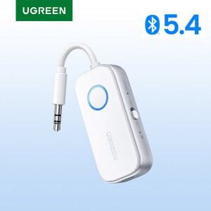 UGREEB 비행기 Bluetooth 5.4 어댑터 비행기 항공 여행 TV 용 3.5mm AUX 잭 무선 오디오 송신기 수신기