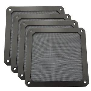ZYAMY 4개입 120mm PC 팬 먼지 필터 자석 프레임 컴퓨터 그릴 메쉬 쿨러 스크린 방진 케이스 커버 12cm x