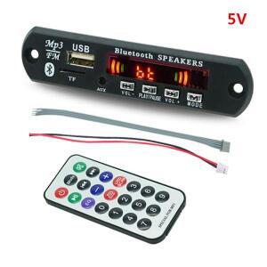 무선 블루투스 5.0 MP3 보드 자동차 오디오 USB TF FM 모듈 플레이어 리모컨 포함 5V