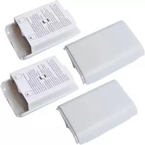 Xbox 360 무선 컨트롤러용 4X 배터리 팩 커버 케이스 (화이트)