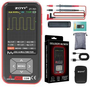 ZOYI ZT-701 2 IN 1 디지털 오실로스코프 멀티미터 48Msps 5MHz 휴대용 다기능 전기 테스터기 도구