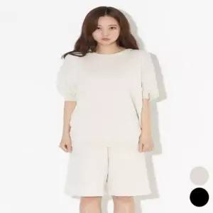 [텐바이텐]여자 니트 벌룬 반바지 시보리 반팔 세트 루즈핏