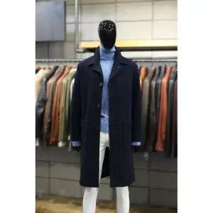 [하프클럽/빠니깔레]이태리직수입 소프트울블랜드 네이비롱코트 f-acoat53na