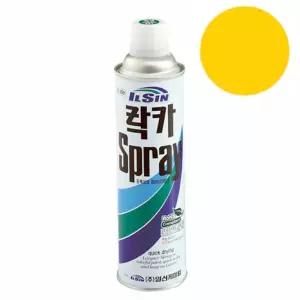락카 일신 락카 스프레이 황색 420ml 페인트