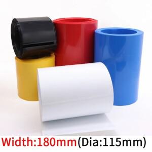 너비 180mm PVC 열 수축 튜브, 직경 115mm 리튬 배터리 18650 팩, 절연 필름 랩 보호 케이스 와이어 케이블