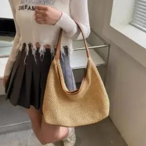 라탄 레더 포인트 썸머 숄더백