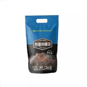 바베큐숯 캠핑용품 고기구이 원콜 일반형 2kg