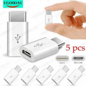 마이크로 USB 암-C 타입 수 어댑터 변환기 커넥터 충전 케이블 휴대폰 액세서리 5 개
