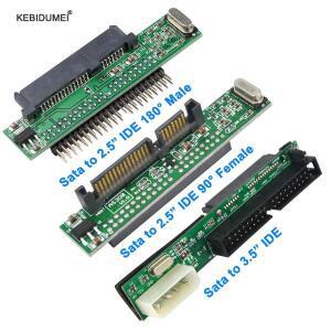 Sata-IDE 어댑터 2.5 Female-3.5 Male 변환기 40 핀 포트 1.5Gbs 지원 ATA 133 100 HDD CD