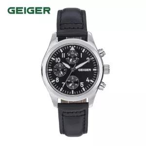 가이거(GEIGER) 남성 멀티펑션 가죽워치 GE8062WBBK