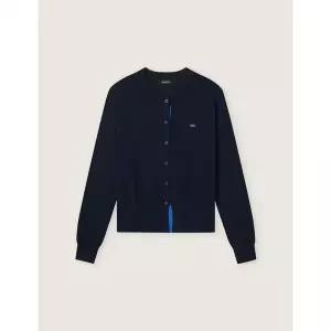 ROEM 올데이가디건 라운드넥 긴팔 가디건_Navy_RMCKG23R99 142519