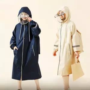 여성 EVA 레인코트 코트형 판초우의 우의 휴대용 우비