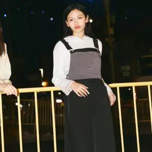 [made by LAP] 오버롤 배색 멜빵 원피스 AQ1WO268