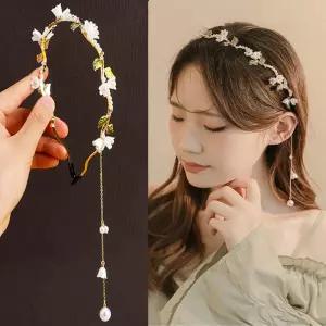 AHONEY 골드 화관 머리띠 르네상스 요정 튬 액세서리