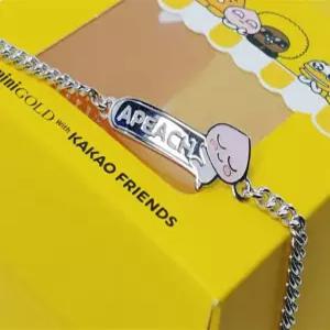 미니골드 김천점 카카오프렌즈 어피치 네임 스틱 키즈 팔찌 SILVER BLKS1159