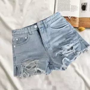 여성 디스트로이드 연청 데님 팬츠 여름 찢청 핫팬츠