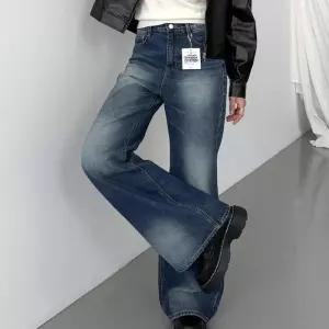 [옷자락]여자 가을 빈티지 Y2K 구제 레트로 뉴트로 데님팬츠