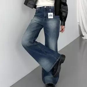 [옷자락]여자 가을 빈티지 Y2K 구제 레트로 뉴트로 데님팬츠