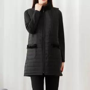 [까르죠아]털 패색 패딩 롱 조끼 빅사이즈 겨울 베스트 엄마옷 마담 중년 여