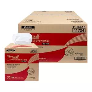 41704 와이프올L25 중형200매x4개 1박스/탕비실/음식점/급식소/외식업/실험실/청소/정리/과학/자료실/기계