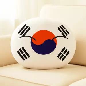 기념품 쿠션 대한민국 등받이 응원도구 쇼파 배게 인테리어 태극기