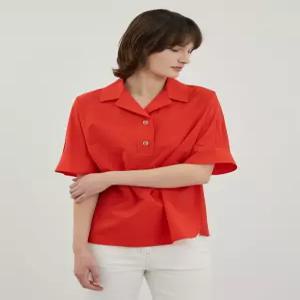 [올리비아로렌]오픈 카라 블라우스_VOCNS4M4441_KG