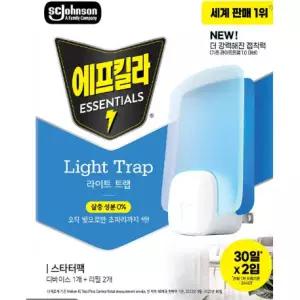 에프킬라 라이트트랩 기획팩(기기1개+리필2입) 파리 나방 모기 날벌레 없애는 퇴치 초파리트랩 끈끈이